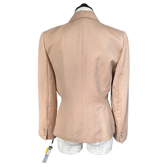 Tahari New Linen Rayon Jacket Button Front 4 Patch Pockets Lined Size 10 - Picture 5 of 15